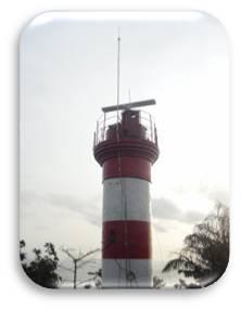 Lighthouse and antenna tower, Cameroon antenna tower, border and coastal surveillance systems