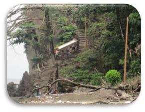 Climb for install. difficult installation border and coastal surveillance system